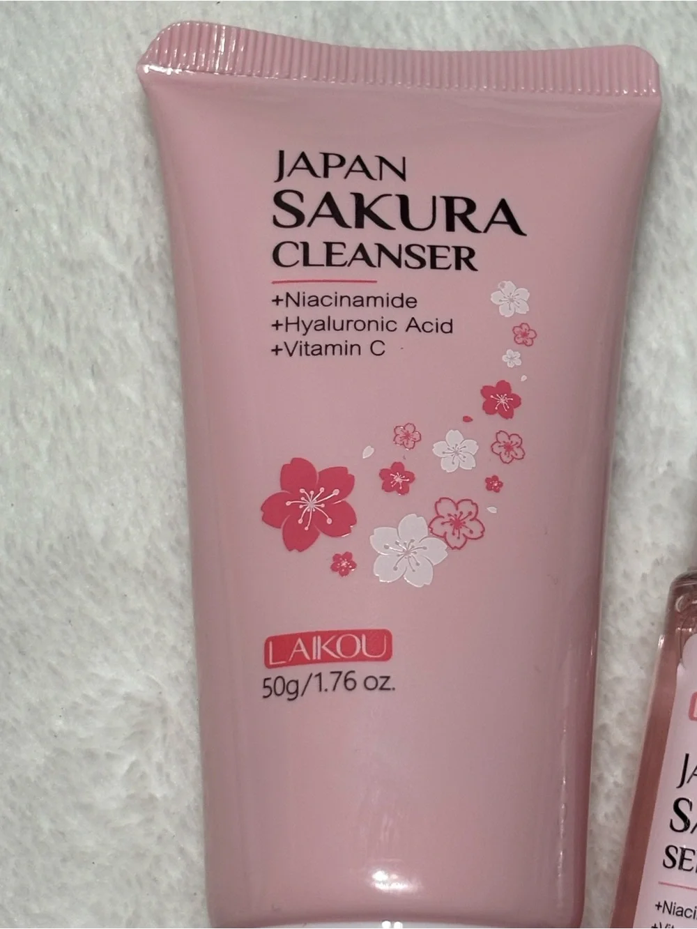 Japan Sakura Pink Cleanser & Serum Set New